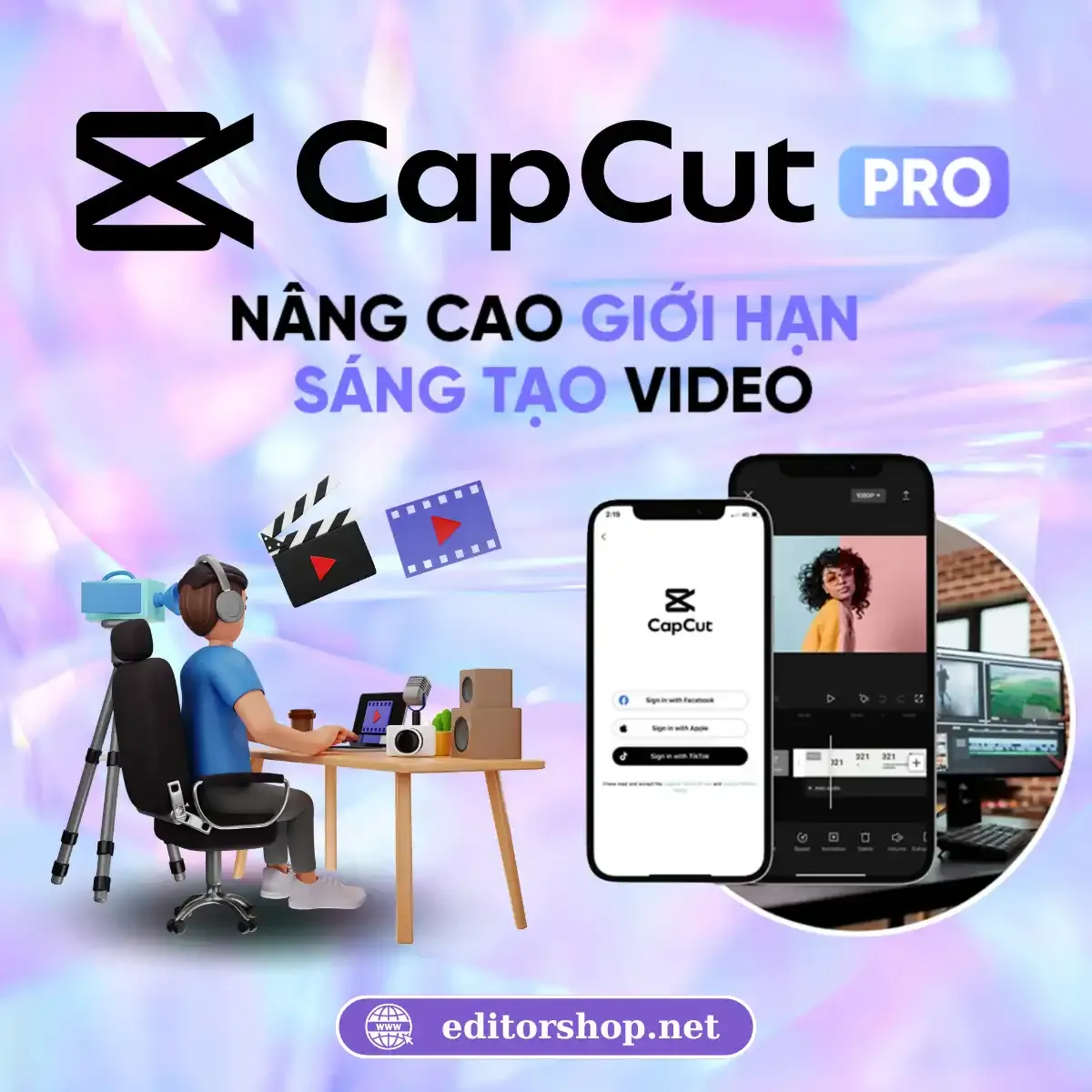 Nâng cấp Capcut Pro 12 tháng