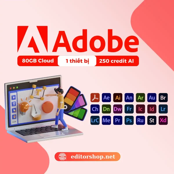 Gói Adobe Full App 1 thiết bị 1 năm
